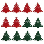 12 vnt Kalėdų stalo reikmenų laikiklis Stalo reikmenų krep&scaron;ys Kalėdų eglutės stalo įrankių ki&scaron;enės vakarienės peilių &scaron;akučių užvalkalai atostogų namų vakarėliams papuo&scaron;ti