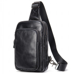 Vyri&scaron;kas krūtinės krep&scaron;ys 100 % natūralios odos rankinės su petne&scaron;ėlėmis, rankinės Messenger Bag Vyri&scaron;kas krep&scaron;ys prabangus dizainerio rankinis juodas Crossbody Pack 0.43kg juoda
