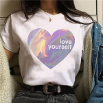 Feministės Harajuku mar&scaron;kinėliai, moteri&scaron;ki feminizmo GRL PWR Ullzang mar&scaron;kinėliai Girl Power 90s Grafiniai mar&scaron;kinėliai 3XL balta