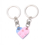 2 vnt. Love Heart Brick raktų pakabukas poroms Draugystės gimtadienio papuo&scaron;alai Dovana A6