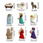 9 vnt/mai&scaron;elis &bdquo;Pasidaryk pats&ldquo; dovanų &scaron;aldytuvo pleistras Mieli PVC mini statulėlės kalėdiniai &bdquo;pasidaryk pats&ldquo; priedai 9pcs/bag