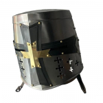 Viduramžių Tamplierių Riterio Kryžiuočio &Scaron;almas Autenti&scaron;ka Kopija &Scaron;arvai Istorinis Cosplay LARP Įranga