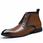 Vyri&scaron;ki sukneliniai batai vintažinio stiliaus Patogūs vyri&scaron;ki odiniai laisvalaikio batai Kostiuminiai verslo batai Suvarstomi auk&scaron;ti vyri&scaron;ki ankle boots Pagrindiniai batai 38