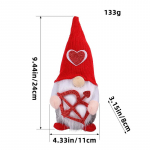 Populiariausia Valentino dienos meilės megzta kepurė lėlė be veido lėlė lankas ir strėlė meilės lėlė C3-21 hug peach heart model