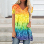 Moteri&scaron;ki trumpomis rankovėmis klostuoti laisvi vir&scaron;utiniai plius dydžio laisvalaikio vir&scaron;ūnės V kaklo trumpomis rankovėmis Kasdieniai vasariniai mar&scaron;kinėliai Moteri&scaron;ki vir&scaron;utiniai mar&scaron;kinėliai mar&scaron;kinėliai XXXL