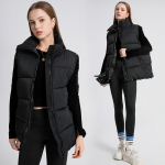 Rudens žiema moteri&scaron;ka striukė, tvirta stovi apykaklė laisva liemenė Parkas užtrauktukas vir&scaron;utiniai drabužiai M-XXL XL