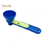 Baltymų miltelių piltuvėlio samtelis, nei&scaron;siliejęs Matavimo &scaron;auk&scaron;tas Treniruotės Sportiniai gėrimai Viena ranka Patogus kūno rengybos kokteilio piltuvo priedas mėlyna