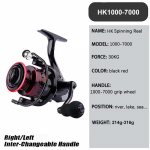 Nauji Max Drag Apytiksliai 30 kg keičiamų rankenų didelio stiprumo kūno žvejybos įrankiai 5.2:1 santykio didelio greičio sukimosi ritė EVA 500