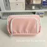 Didelės talpos mergaičių estetiniai pie&scaron;tukų krep&scaron;iai mokykliniai dėklai mieli ra&scaron;tinės reikmenų laikiklis krep&scaron;ys su užtrauktuku pie&scaron;tuko mai&scaron;elis mokykliniai reikmenys rožinė