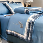 Vasaros antklodė oro kondicionavimo antklodė 4 dalių rinkinys Ice Silk Cool plaunama žiemos antklodė 1.2m mėlyna
