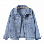 Džinsinė striukė Moteri&scaron;kas vaikinas Jean Coat Streetwear Harajuku vintažinis rudens pagrindinis vir&scaron;utinis drabužis