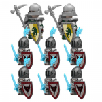 Vaikų žaislai Viduramžių karai Pilies riteriai Vilkų būrys kariai Karinės figūrėlės Mažos dalelės Statybiniai blokeliai Kostiumai berniukams Dovanos