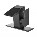 LCD vonios praustuvo mai&scaron;ytuvas Skaitmeninis ekranas kriauklės mai&scaron;ytuvo mai&scaron;ytuvas kar&scaron;to &scaron;alto kriauklės čiaupo krioklio denio montuojamas vonios praustuvo mai&scaron;ytuvas Black with base