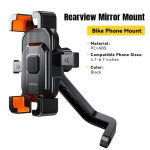 Essager 360&deg; pasukamas elektrinio dviračio telefono laikiklis, skirtas iPhone Xiaomi Riding MTB dviračiui motociklo stovo laikiklis Neslystantis važiavimas dviračiu Handlebar Mount juoda