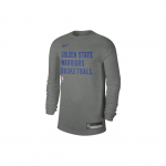 Nike Dri-FIT NBA raidžių spaudos apvalios apykaklės ilgomis rankovėmis mar&scaron;kinėliai 23-24 m. sezonas Golden State Warriors Vyri&scaron;ki vir&scaron;utiniai drabužiai Pilki FD9949-063 XL