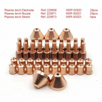 45 vnt. plazminis ekranuotas antgalio elektrodas 45A 220673 220671 220669 tinka 45 pjovimo degiklis 45pcs