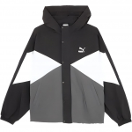 Puma Spalvota striukė su gobtuvu ilgomis rankovėmis Vyri&scaron;ka striukė juoda 628202-01 XL