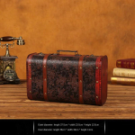 Medinė Antikvarinė Laikymo Dėžė Viduramžių Vintažinis Lagaminas Lobių Skrynia Karoliams Papuo&scaron;alų Organizatorius Dovanų Dėžutė su Užraktu Didelė Nuotraukų Dėžutė