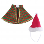 Kalėdinis &scaron;uns kostiumas, apsiaustas ir kepurė, rinkinys augintiniui, katei, &scaron;uniui, festivalio pasipuo&scaron;imo drabužiai, &scaron;uns vakarėlio apranga, vaidmenų žaidimo aksesuaras L