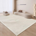 Kreminis Feng Shui plovimo dugno imitacijos ka&scaron;myro kilimas Lengvas prabangus svetainės didelio ploto kilimėlis Neslystantis kambario dekoro kilimas 1000MMx1600MM