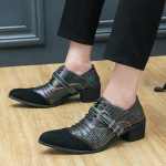 Vyri&scaron;ki auk&scaron;takulniai balti odiniai derbio vestuvinė suknelė &scaron;okių verslas oficialūs lifto batai ūgio padidėjimas smokingas Prom Blazers batai vyrams EU:38 raudona