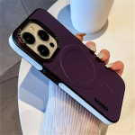 Prabangus verslo odinis magnetinis telefono dėklas iPhone 16 15 14 13 12 Pro Max, skirtas Magsafe belaidžiam įkrovimui, smūgiams atsparus matinis dėklas For iPhone 16 Pro Max balta
