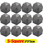 1/24 vnt Baldų kojų apsaugos dangtis Guminis stalo kėdės koja Neslystantis padas Grindys nuo įbrėžimų Ramios apsaugos Baldų aksesuaras 1PC