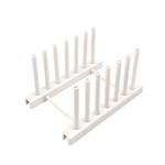 Daugiafunkcinis nuimamas džiovinimo stovas puodų dangčiams ir pjaustymo lentoms balta