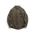 2024 m. raidės ilgomis rankovėmis mar&scaron;kinėliai japoni&scaron;ko Honkongo stiliaus laisvi mar&scaron;kinėliai berniukams, vasari&scaron;ki, madingi, universalūs, laisvalaikio paltai M abrikosas