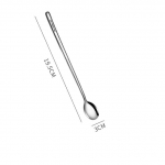 1 vnt. ilga rankena 304 nerūdijančio plieno kavos &scaron;auk&scaron;tas ledų desertinis arbatos mai&scaron;ymo &scaron;auk&scaron;tas, skirtas i&scaron;kylai Virtuvės priedai Baro įrankiai 19.5cm