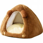 Vientisos spalvos trimačiai juokingi gyvūnai uždaras lizdas mielas me&scaron;kiukas &scaron;unų namelis katės lizdas didelė erdvė pusiau uždaras naminių gyvūnėlių reikmenys M