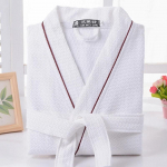 100% medvilnė vaflinis chalatas vyrams moterims miego drabužiai porai pavasaris vasara ilgas nuotakos chalatas miego poilsio chalatas kimono naktiniai drabužiai chalatas L