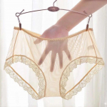 Kelnaitės, skirtos moteri&scaron;kam apatiniam trikotažui Seksualios nėriniuotos, kvėpuojančios mink&scaron;tos moteri&scaron;kos kelnaitės Kelnaitės Seksualios permatomos moteri&scaron;kos apatinės kelnaitės L kūno spalva