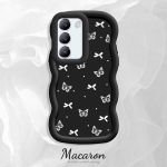 Dažytas ra&scaron;tas Big Wave Edge Mink&scaron;ta silikoninė medžiaga Macaron telefono dėklas, atsparus smūgiams, apsauginis guminis korpusas, skirtas OnePlus Vivo Motorola Moto Vivo Y17S mėlyna