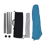 Paplūdimio palapinė kempingui nuo saulės poliesterio pluo&scaron;tas UPF50 vandeniui atspari lauko pavėsinė paplūdimio baldakimas su C Blue 210x170x150cm/82.68x66.93