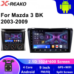 Ekraninis automobilio radijas, skirtas &bdquo;Mazda 3 I&ldquo;, skirtas &bdquo;Mazda 3 BK 2003&ndash;2009 m.&ldquo;, multimedijos vaizdo grotuvas, navigacija, GPS, &bdquo;Carplay&ldquo;, automatinis, 2 DIN galvos blokas 4 core 1GB+32GB carplay