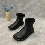 Kailiniai plok&scaron;čiapadžiai moteri&scaron;ki sniego aulinukai odiniai trumpo pliu&scaron;o medvilniniai batai 2025 m. tendencija nauji dizainerio &scaron;ilti jaukūs kasdieniai žieminiai moteri&scaron;ki batai 35 juoda