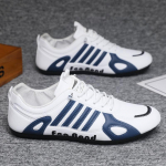 Vyri&scaron;ki kasdieniai odiniai batai Madingi patogūs vyri&scaron;ki sportiniai batai Kvėpuojantys užmaunami riedlenčių batai Lengvi vyri&scaron;ki sportbačiai 39 balta