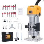 Kompakti&scaron;kas frezavimo įrenginys 800 W medienos frezavimo pjovimo graviravimo pjovimo staklės 30000 RPM kintamo greičio su UK geltona