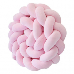 Dekoratyvinė pagalvėlė, apsauganti lovų ir sofos &scaron;onus ir kampus, mink&scaron;ta PP medvilnė, užpildas trijų sruogų pynimo dizaino lovelės pintas aksesuaras kava