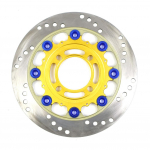 220 mm diskinis plūduriuojantis motociklo aliuminio 4 skylių stabdžių disko vidinis skersmuo 58 mm greito au&scaron;inimo stabdžių rotorius priekyje ir gale mėlyna