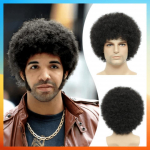 2025 m. madingas afrikieti&scaron;kas perukas vyri&scaron;kas trumpas garbanotas perukas HW990