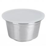 Nerūdijančio plieno daugkartinio naudojimo kavos kapsulės, tinkančios &bdquo;Dolce Gusto&ldquo; kavos aparatui, baltos spalvos L balta