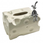 Audinių dėžutės dangtelis Keraminis stačiakampis stilingas eleganti&scaron;kas dekoratyvinis servetėlių dėžutės laikiklis darbalaukiui pieno baltumo spalva