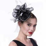 Flapper Great Headband Pearl Charleston Party Vestuvinis galvos apdangalas YP One Size juoda