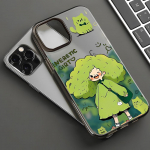 Mobiliųjų telefonų dėklai, skirti iPhone 11 13 15 Pro Max 12 14 Pro Max Case iPhone 16 15 Plus 13 Pro 12 Matinio tekstūros dažytos animacinės gėlės iPhone 11 balta