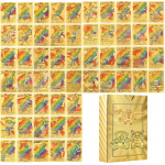 55 vnt (5GX+3Vstar+47V-maks) Vaivoryk&scaron;tės auksinės folijos įvairios kortelės, GX V-star V-max Charizard kortelių rinkinys Vaikų gimtadienio dovanų kortelių kolekcionieriai One Size