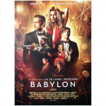 Kino plakatas - Babilonas - Damien Chazelle - Mažas formatas 53x39cm - Nauja būklė - Susuktas geltona