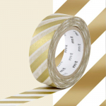 Masking Tape MT rayures or - stripe gold