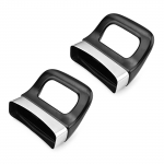 2 vnt. metalinių slėginių keptuvių su trumpa &scaron;onine rankena, garintuvų, padažo puodų rankenų